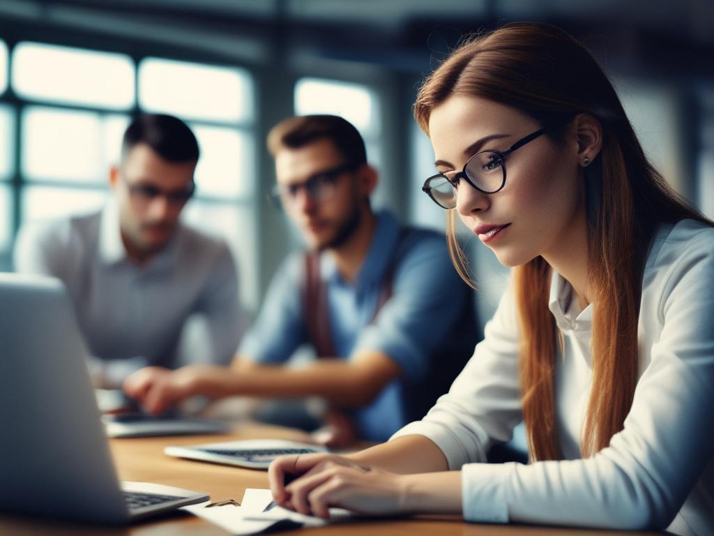 A hyper realistic close up shot of a professional IT